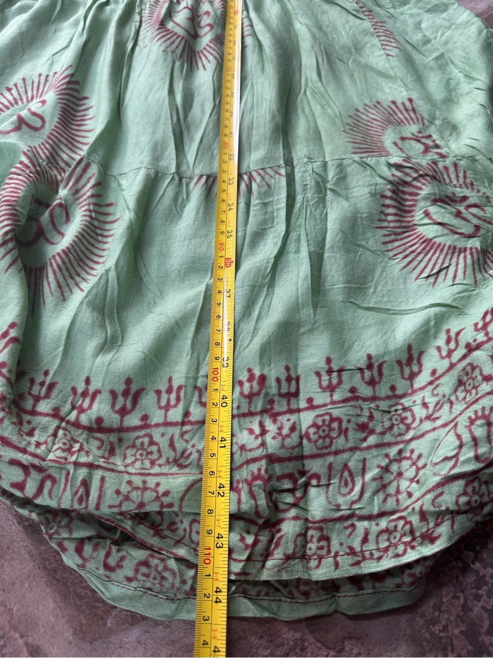 Rhea Om Mint Green Printed Boho Flowy Maxi Dress - Picture 6 of 7